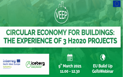 Exchange of experiences between three Horizon 2020 projects to improve circularity in the construction sector